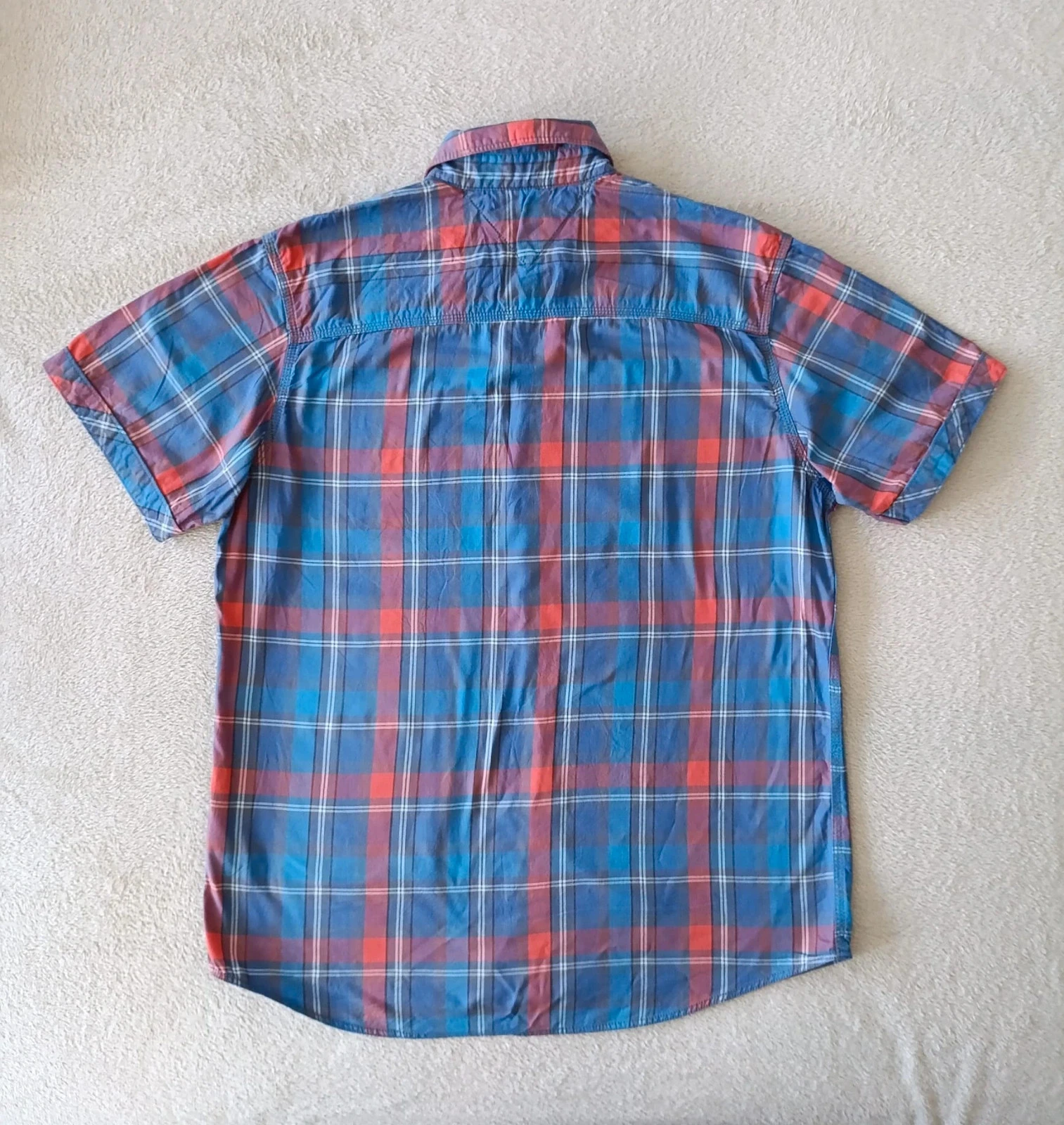 Chemise Tommy Hilfiger Denim à carreaux multicolore manches courtes Taille XXL – photo 3